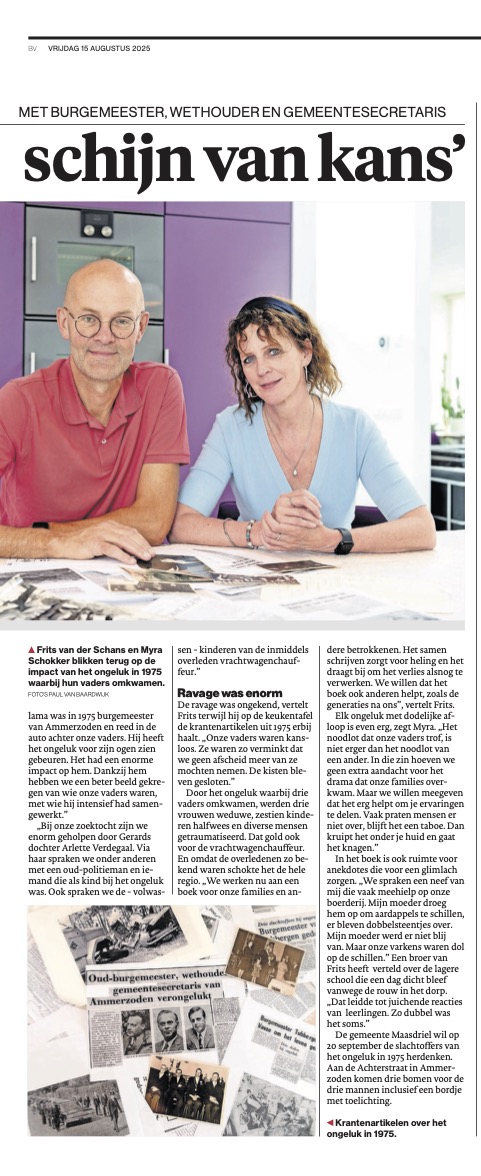 Mooi artikel afgelopen vrijdag in regionale edities van het AD....