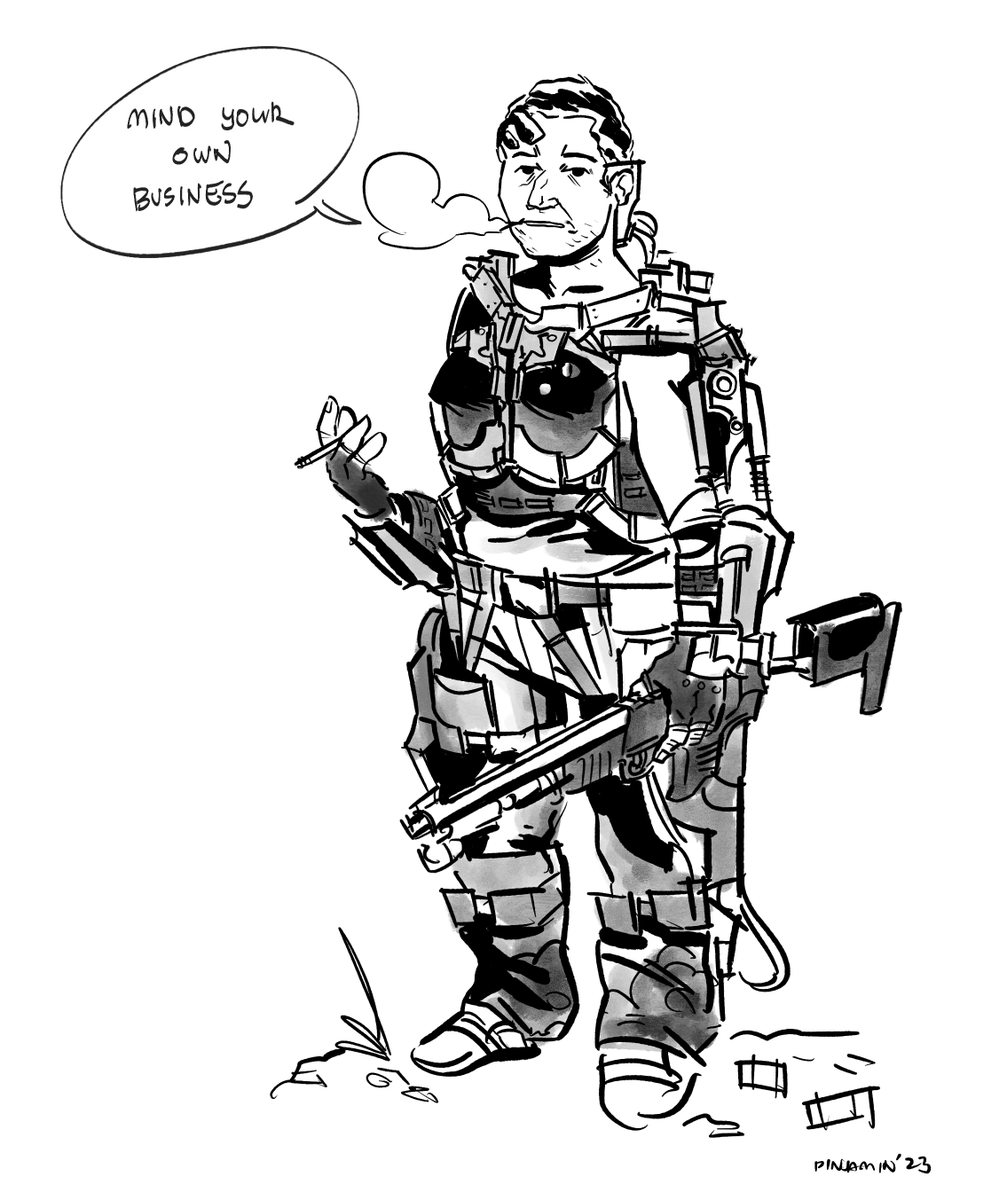 Exosuit

Taken from the artchives

#art #doodle #rkgk #postapocalyptic #blastawaynewmex