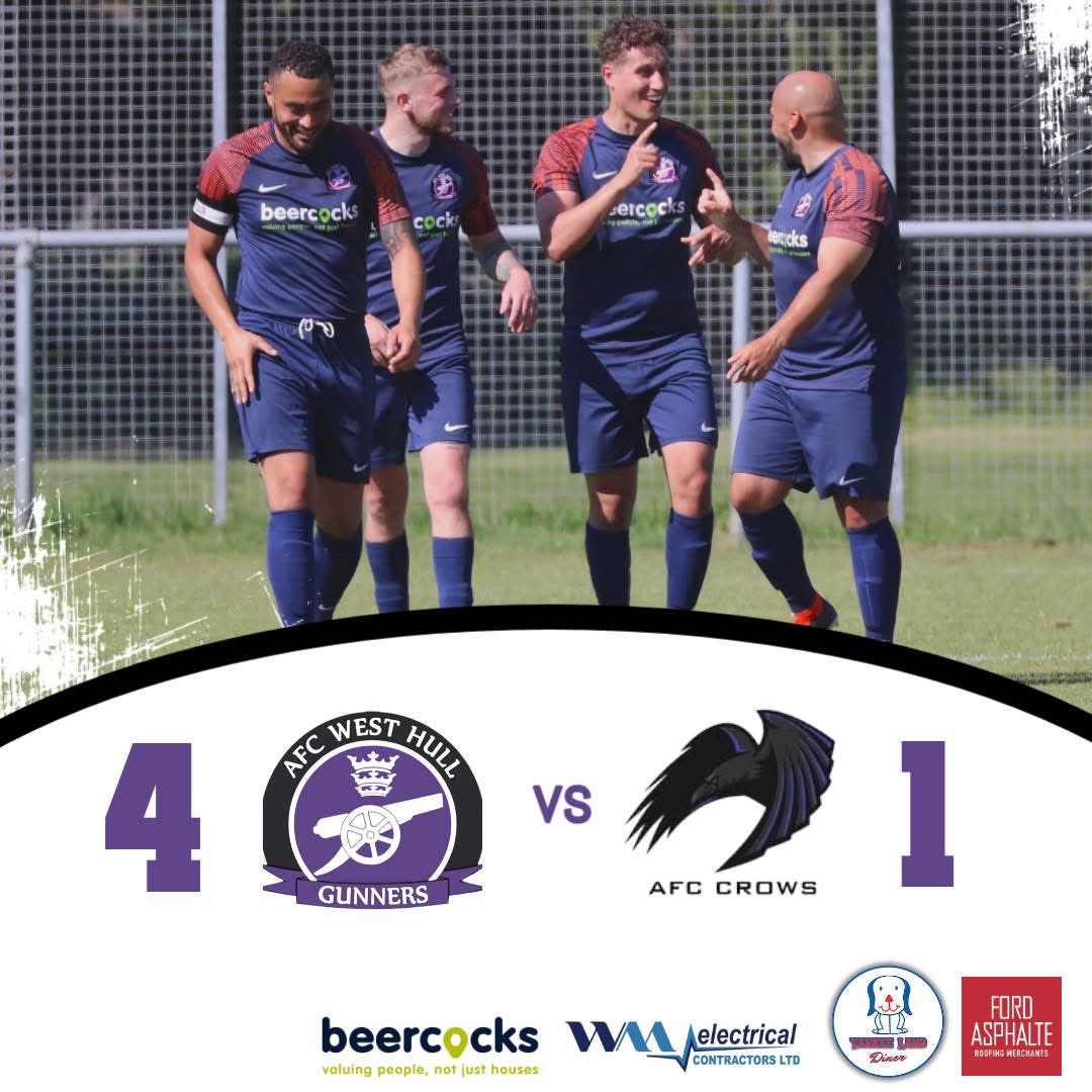 A strong start to pre-season for the Gunners yesterday as we ran out comfortable winners against Premier Division new boys AFC Crows.

Thank you for the game lads and see you in the league! 

UTWHG | 🟣🟠🐉