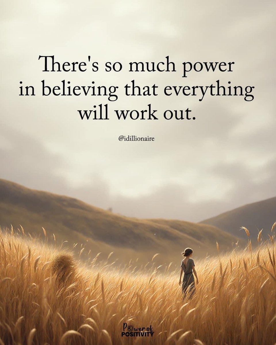 There's so much power in believing everything will work out. 💫✨