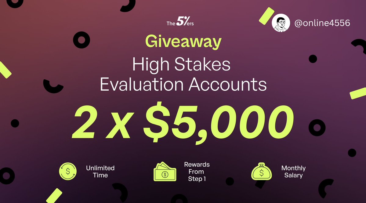 Trader M 😎 (@online4556) on Twitter photo 🎁Giveaway Alert
2 x $5,000 Highstakes Accounts.
1. MUST FOLLOW:
<a href="/the5erstrading/">The5ers</a> , <a href="/TradeThePool/">Trade The Pool</a> , <a href="/online4556/">Trader M 😎</a>
2. Like , Retweet , Tag 3 friends!
3. Vote us on Prop Firm Match: propfirmmatch.com/favorite-firms… (show proof)
4. Signup with 5ers - 🎁Giveaway Alert
2 x $5,000 Highstakes Accounts.
1. MUST FOLLOW:
<a href="/the5erstrading/">The5ers</a> , <a href="/TradeThePool/">Trade The Pool</a> , <a href="/online4556/">Trader M 😎</a>
2. Like , Retweet , Tag 3 friends!
3. Vote us on Prop Firm Match: propfirmmatch.com/favorite-firms… (show proof)
4. Signup with 5ers -