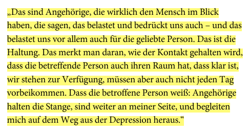 Ich habe einen Interaktionsforscher gefragt, welche Eigenschaften er bei den Angehörigen von Patient:innen mit Depressionen sieht, die besonders gut mit ihren Liebsten umgehen 👇