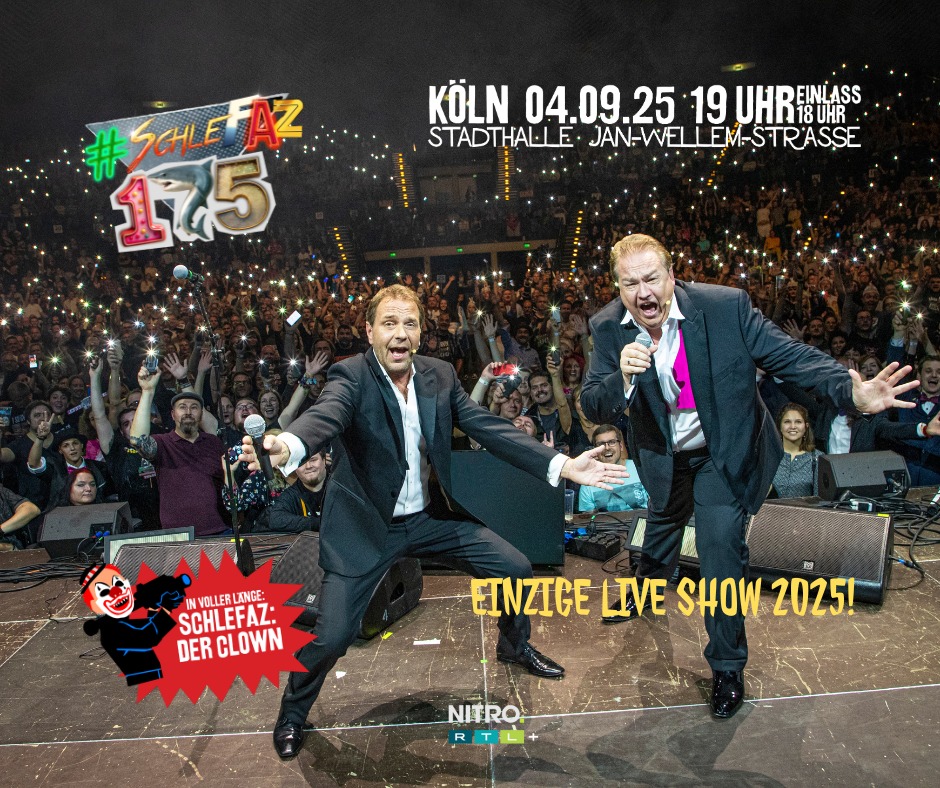 NUR NOCH 17 Tage! 😍 
📅 04.09. | 📍 Stadthalle Köln 
#Preview #SchleFaZ175 #DerClown 
Tickets 👉 buff.ly/kmDepK8