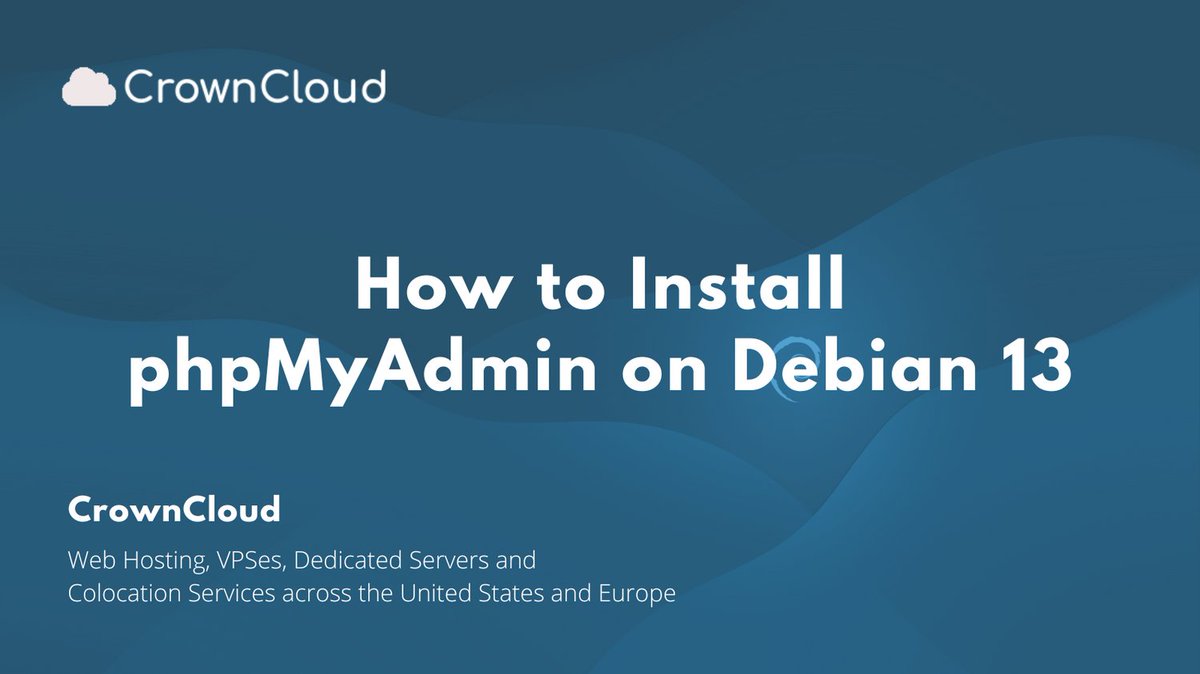 crownclouds's tweet image. Simplify database management! Install #phpMyAdmin on Debian 13 with our step-by-step guide - manage MySQL &amp;amp; MariaDB easily from your browser 

wiki.crowncloud.net/?How_to_Instal…

#Debian13 #Linux #MySQL #MariaDB #Database #OpenSource #FOSS #SysAdmin #DevOps #WebHosting #CloudComputing