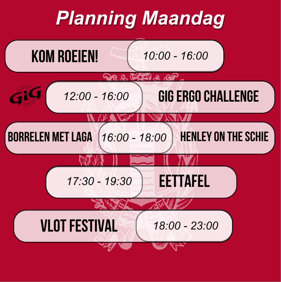 Planning Maandag