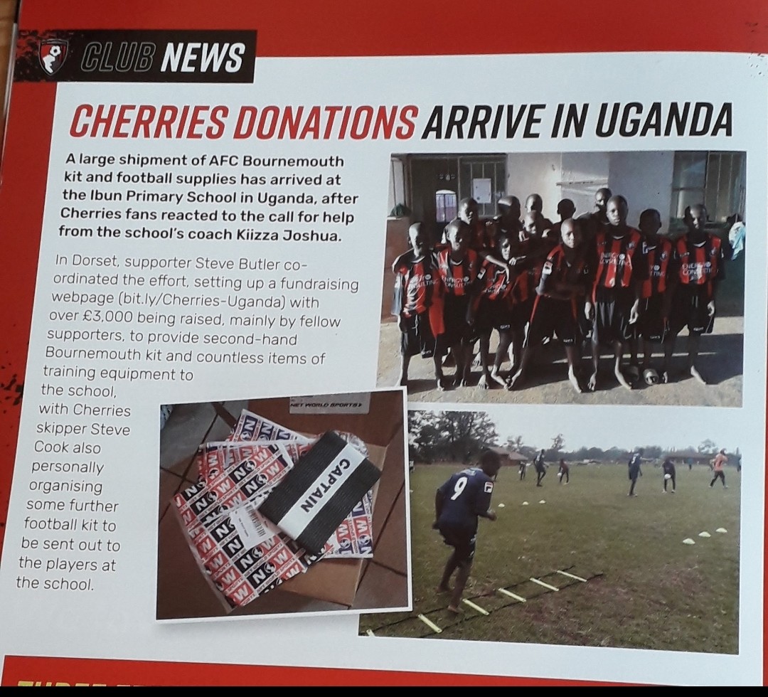 Thank you for your generosity 5 years ago and for providing inspiring opportunities for <a href="/Ugandancherries/">BOURNEMOUTH KAKIRA F.C.🇺🇬🍒🇺🇬</a> #afcb 
<a href="/AEmmanuel43314/">Ajo Emmanuel</a>
<a href="/asiki_chrispus/">Asiki Chrispus</a>
🇺🇬 🍒 ⚽️
