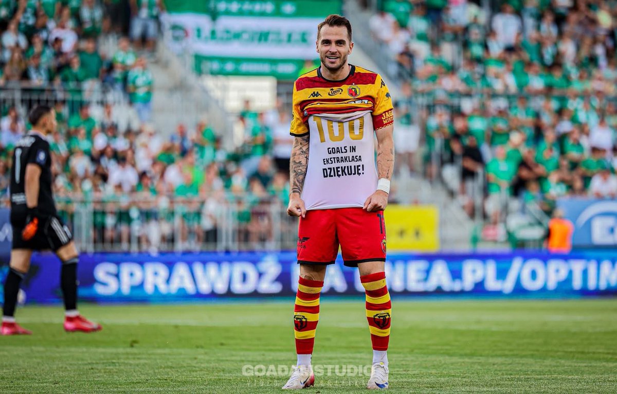 kuras_adam's tweet photo. #IMAZ100 👏  1️⃣⚽️⚽️ golas in @ekstraklasa_official 🏟️📸 #GoAdamStudio 

🟡🔵📸 fot. Adam Kurasiewicz #JesusImaz @_Ekstraklasa_ @Meczykipl @Sportowy_Kanal @Jagiellonia1920 https://t.co/YWrupwnuDi