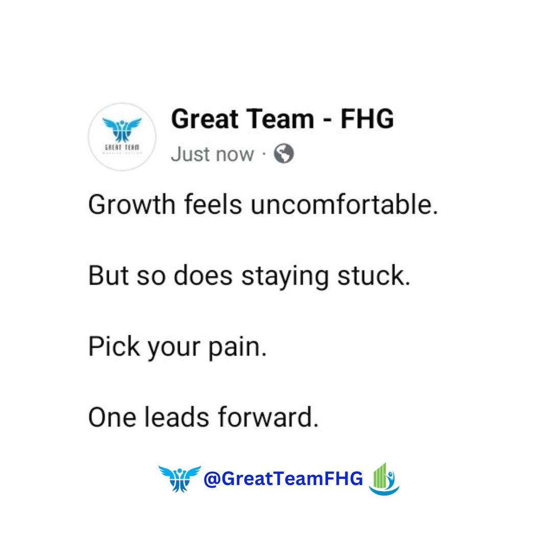 GreatTeamFHG's tweet photo. Pick the pain that leads forward 🤜 https://t.co/qmfIW8aTU5
