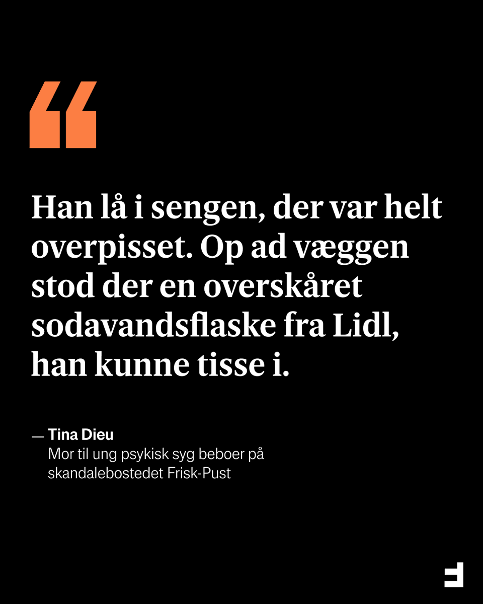 Frihedsbrevet (@frihedsbrevet) on Twitter photo En ung mand med psykisk sygdom blev slået af en ansat hos skandalebostedskæden Frisk-Pust, der er ejet af en tidligere ledende islamist.
I desperation hoppede den unge mand ud fra første sal og knuste flere knogler. Den unge mand blev efterfølgende fundet invalideret i en seng En ung mand med psykisk sygdom blev slået af en ansat hos skandalebostedskæden Frisk-Pust, der er ejet af en tidligere ledende islamist.
I desperation hoppede den unge mand ud fra første sal og knuste flere knogler. Den unge mand blev efterfølgende fundet invalideret i en seng