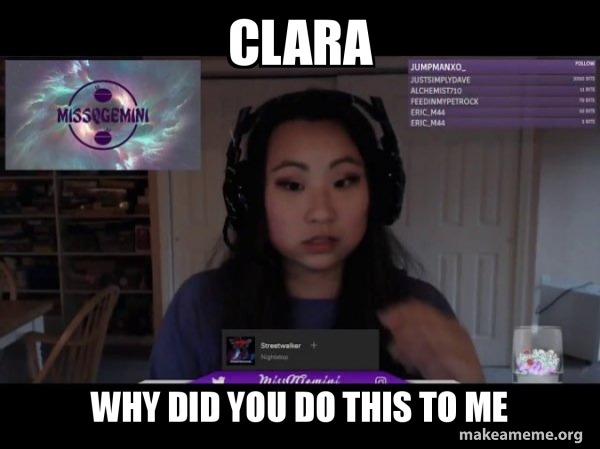 AndiGAMETV's tweet photo. Clara!? Y u du dis 2 me 😂😂

Wünsche euch einen tollen Start in die Woche 🤗🫶 https://t.co/qzbYfuXiJW