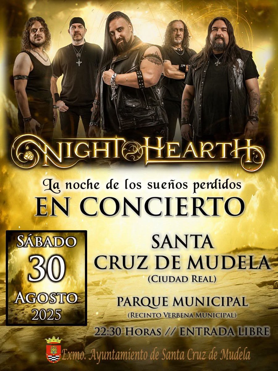 🔥 PRÓXIMO CONCIERTO 🔥
El día 30 de Agosto tendremos el honor de inaugurar la Semana Cultural y fiestas de Santa Cruz de Mudela (Ciudad Real).🤘
⏰ 22:30 Horas
🎟️ Entrada Libre y Gratuita.
Será un concierto completo con un Set List de auténtico lujo
Nos vemos!
Que Viva el Rosss!