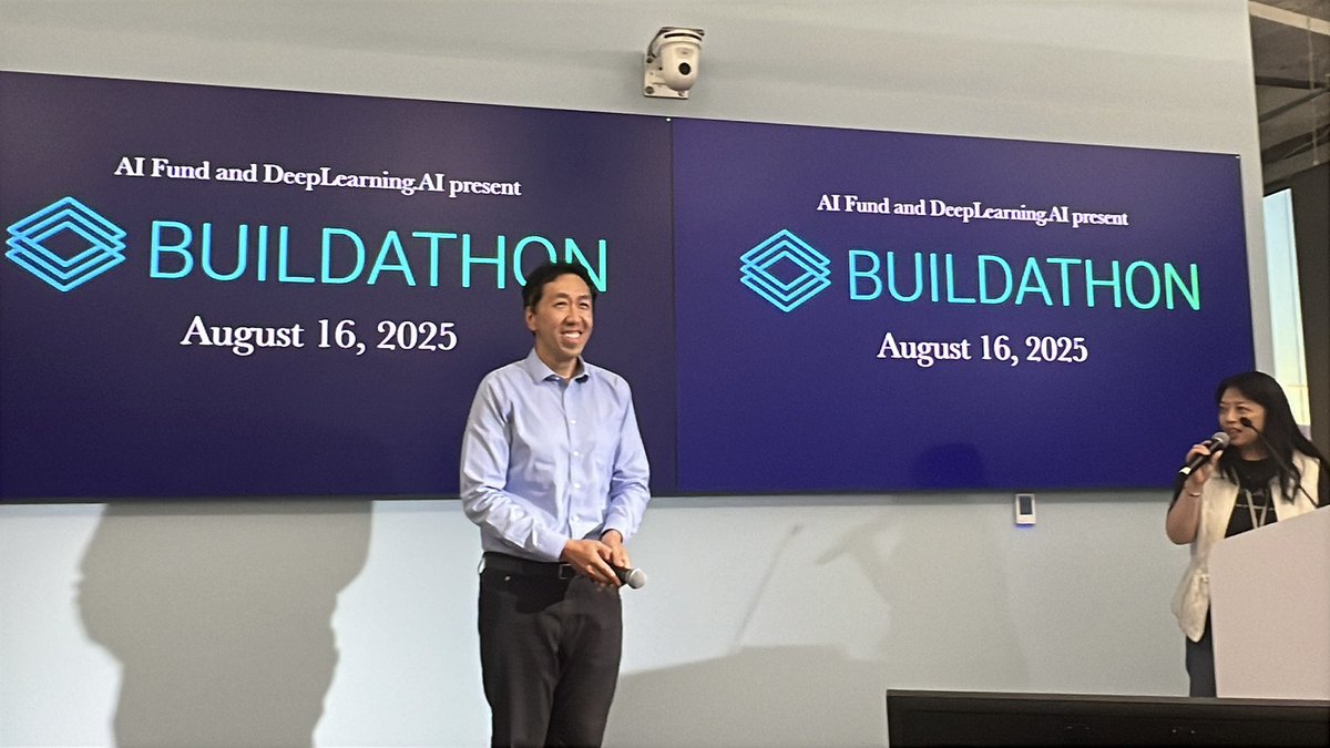 Best AI hackathon vibe with <a href="/AI_Fund/">AI Fund</a>🔥

- TRAE SOLO blew devs away 🤯

- Pitch and  <a href="/AndrewYNg/">Andrew Ng</a> how <a href="/Trae_ai/">Trae</a> speeds up everything from idea → deploy (p1)

- Our research scientist <a href="/chao_peng_/">Chao Peng</a> dropped share our insight of SWE-Bench #1 win with <a href="/Replit/">Replit ⠕</a> CEO + <a href="/pmaederyork/">Paxton Maeder-York</a>