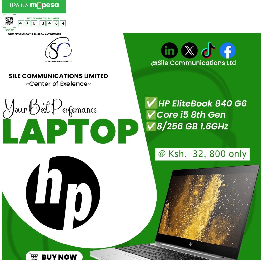 SileCommsLtd's tweet image. HP EliteBook 840 G6
Get work done faster with the 8th Gen Core i5, 8GB RAM, and 256GB SSD – built for productivity, speed, and elegance.
📍 Available atyour trusted tech hub in Kitale
🌐 silecommunications.com | 📞 0710102424
💚 Lipa na M-PESA Till: 4703484
#HPEliteBook