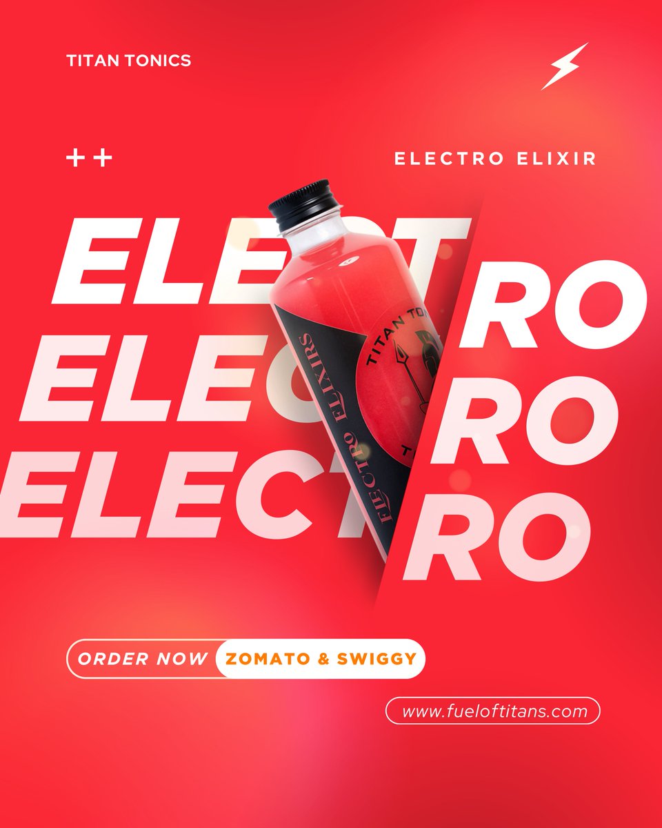 TitanTonics's tweet photo. 💧Hydrate smarter with Electro Elixir by Titan Tonics!
Cold-pressed. Natural electrolytes. Zero junk.
From Bhopal to all of India — we’ve got your hydration covered ⚡🍹
#ElectroElixir #HydrationIndia #TitanTonics #BhopalFitness #feelthefuel #bhopal https://t.co/jsqyVpwCXl