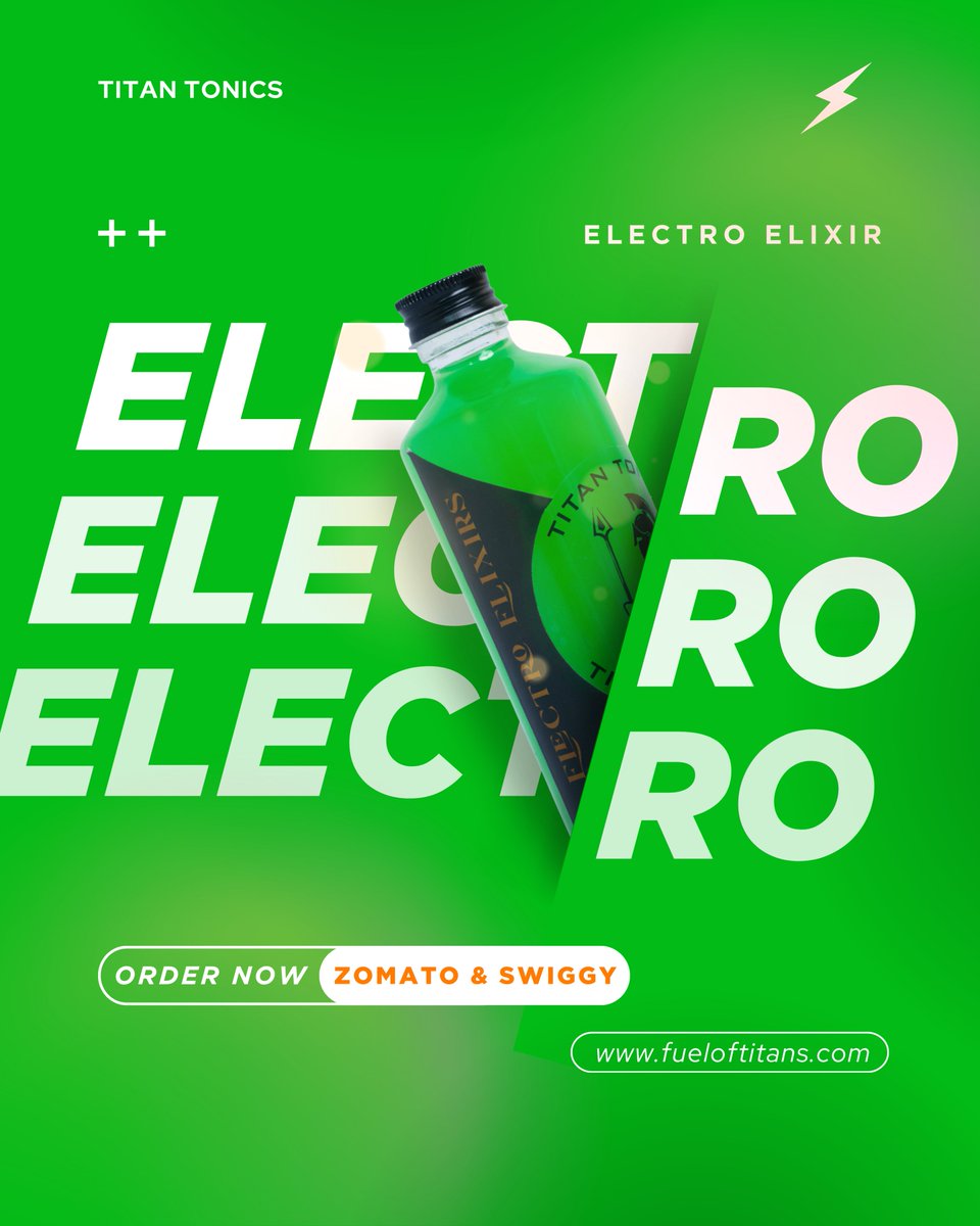 TitanTonics's tweet photo. 💧Hydrate smarter with Electro Elixir by Titan Tonics!
Cold-pressed. Natural electrolytes. Zero junk.
From Bhopal to all of India — we’ve got your hydration covered ⚡🍹
#ElectroElixir #HydrationIndia #TitanTonics #BhopalFitness #feelthefuel #bhopal https://t.co/jsqyVpwCXl
