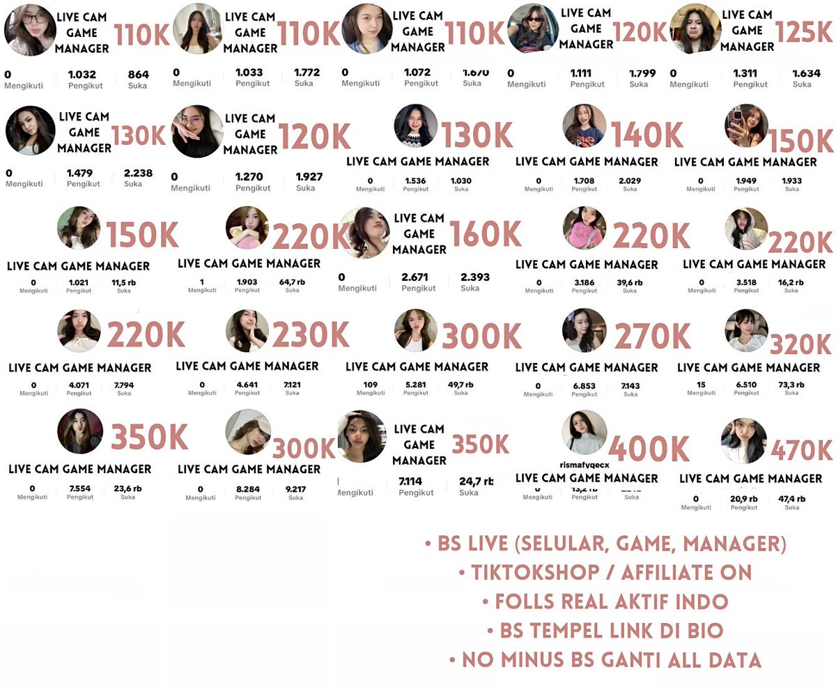 jual akun tiktok! relie tweet media