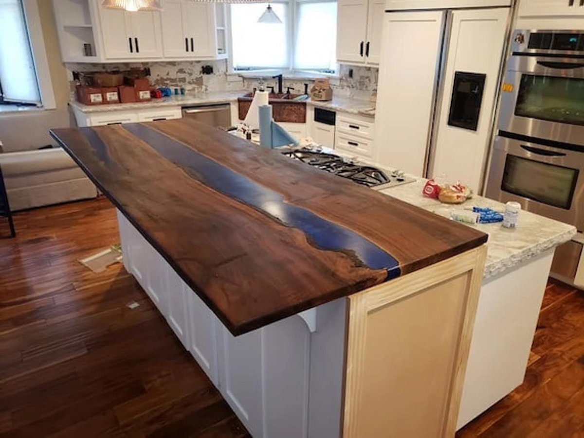 Epoxy Resin Kitchen Counter Top, Personalized Bar Table Top, Epoxy Resin Table Top, Handmade Epoxy Counter Top, Kitchen Decor, Handmade gift etsy.me/3Va222o via <a href="/Etsy/">Etsy</a>