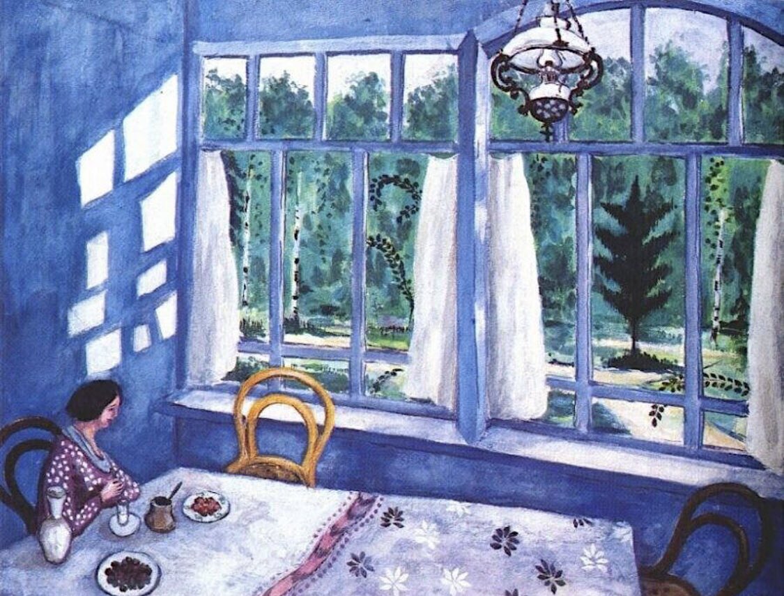 Marc Chagall

« Bella à table »-1915