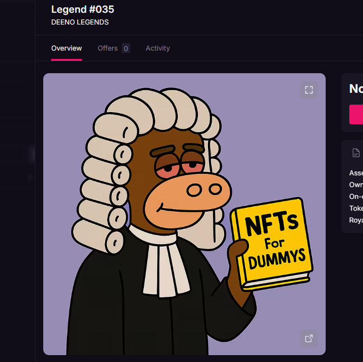 🦖DeenoCoin NFT Giveaway!

🎁Prize: Legend #035
1⃣Follow <a href="/DeenoCoin/">DEENO</a>
2⃣Like, RT
3⃣HODL $DEENO

🎯Check us on MagicEden: magiceden.us/marketplace/de…