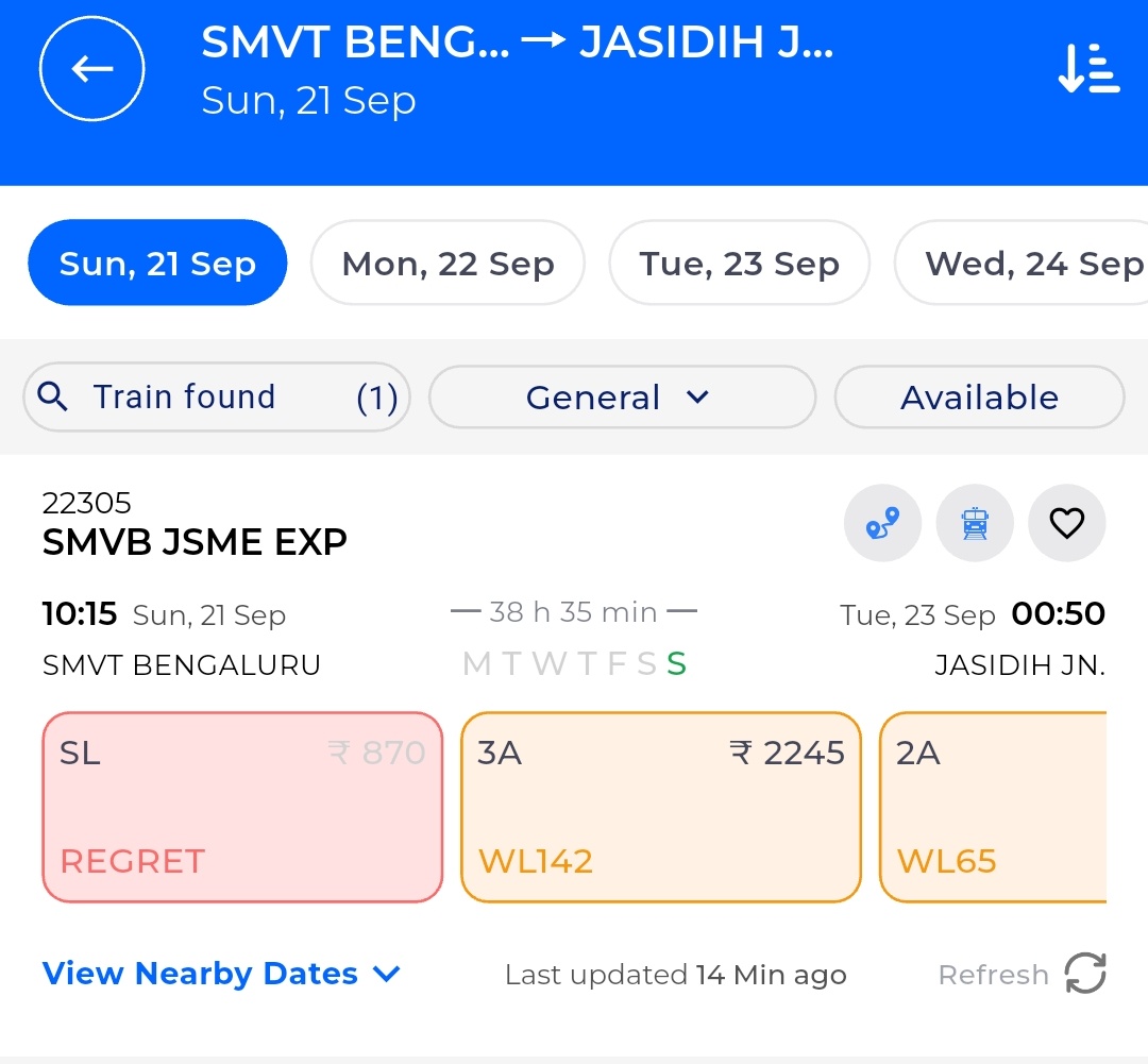 Jharkhand Rail Users (@jharkhandrail) on Twitter photo 🚨Trains from #Bengaluru to #Jharkhand are completely packed for Navratri & Durga Puja — waiting lists are skyrocketing!
📢 Many passengers are struggling to get confirmed tickets.
👉 We request <a href="/SWRRLY/">South Western Railway</a>, <a href="/serailwaykol/">South Eastern Railway</a>, <a href="/ECRlyHJP/">East Central Railway</a>, <a href="/EasternRailway/">Eastern Railway</a> to urgently introduce Puja 🚨Trains from #Bengaluru to #Jharkhand are completely packed for Navratri & Durga Puja — waiting lists are skyrocketing!
📢 Many passengers are struggling to get confirmed tickets.
👉 We request <a href="/SWRRLY/">South Western Railway</a>, <a href="/serailwaykol/">South Eastern Railway</a>, <a href="/ECRlyHJP/">East Central Railway</a>, <a href="/EasternRailway/">Eastern Railway</a> to urgently introduce Puja