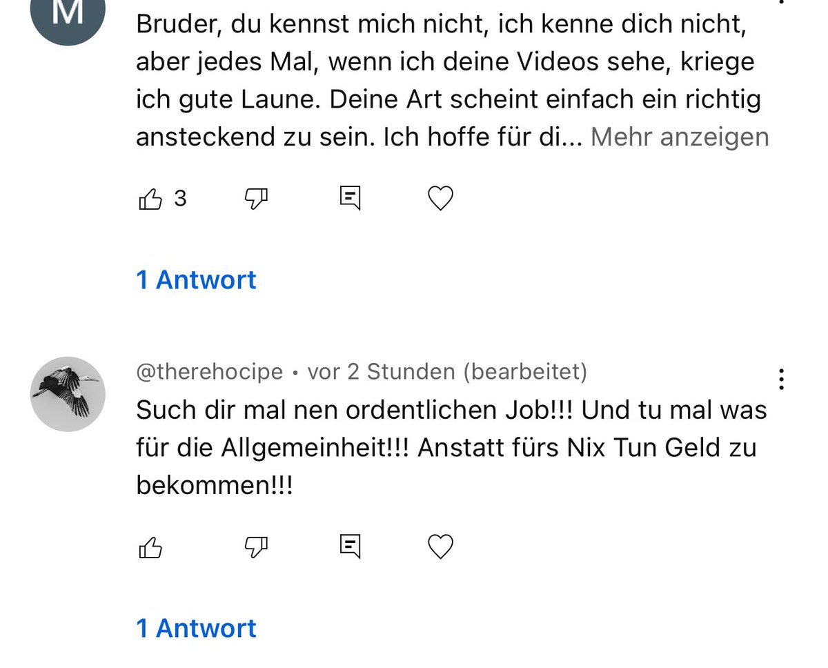 YouTube gibt
YouTube nimmt
🥰