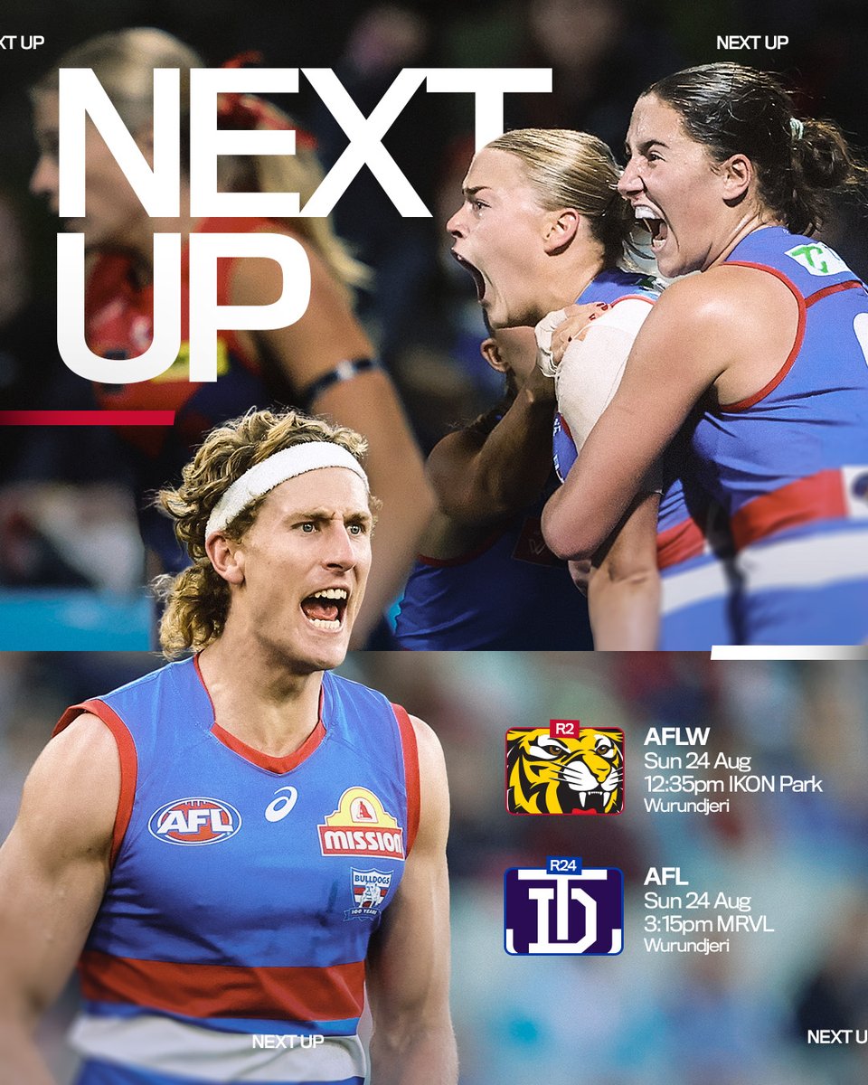 westernbulldogs's tweet photo. A massive Sunday awaits 👀. @BulldogsW https://t.co/lx78ohtB9z