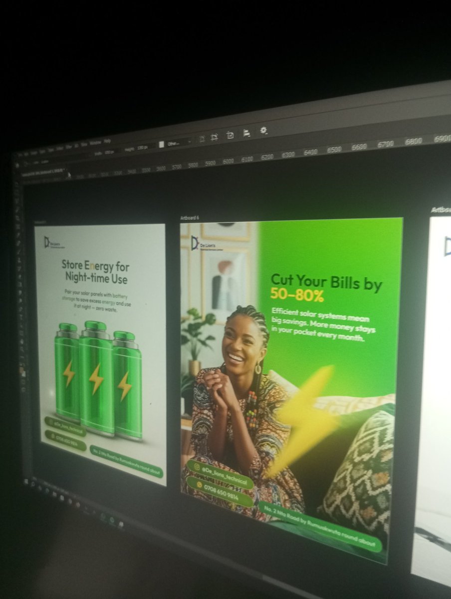 Rexdesigne's tweet image. Finding the right image to suit the content of a design is something one needs to take their time.

A carousel design for a solar business 
#socialmediadesign