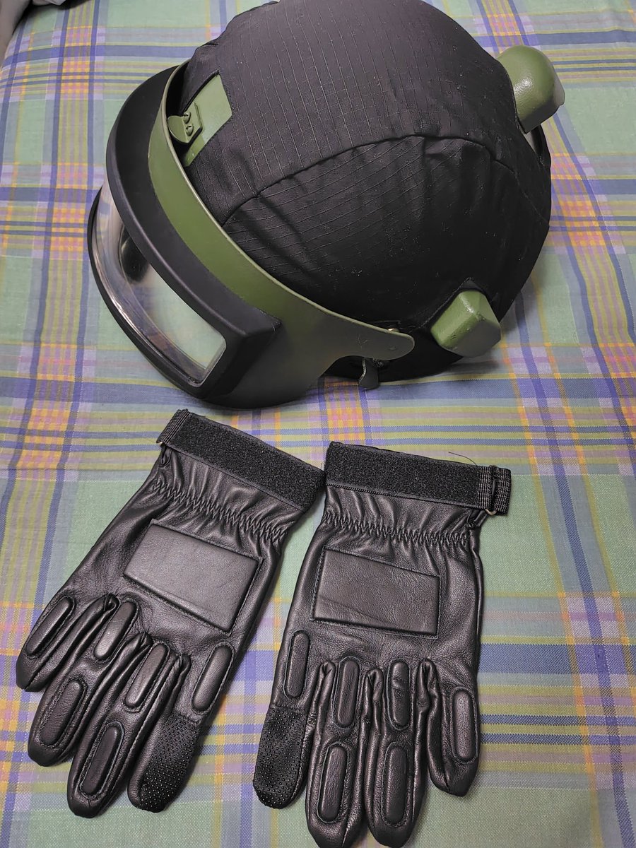ヘルメットカバーとグローブがやっと来ました。