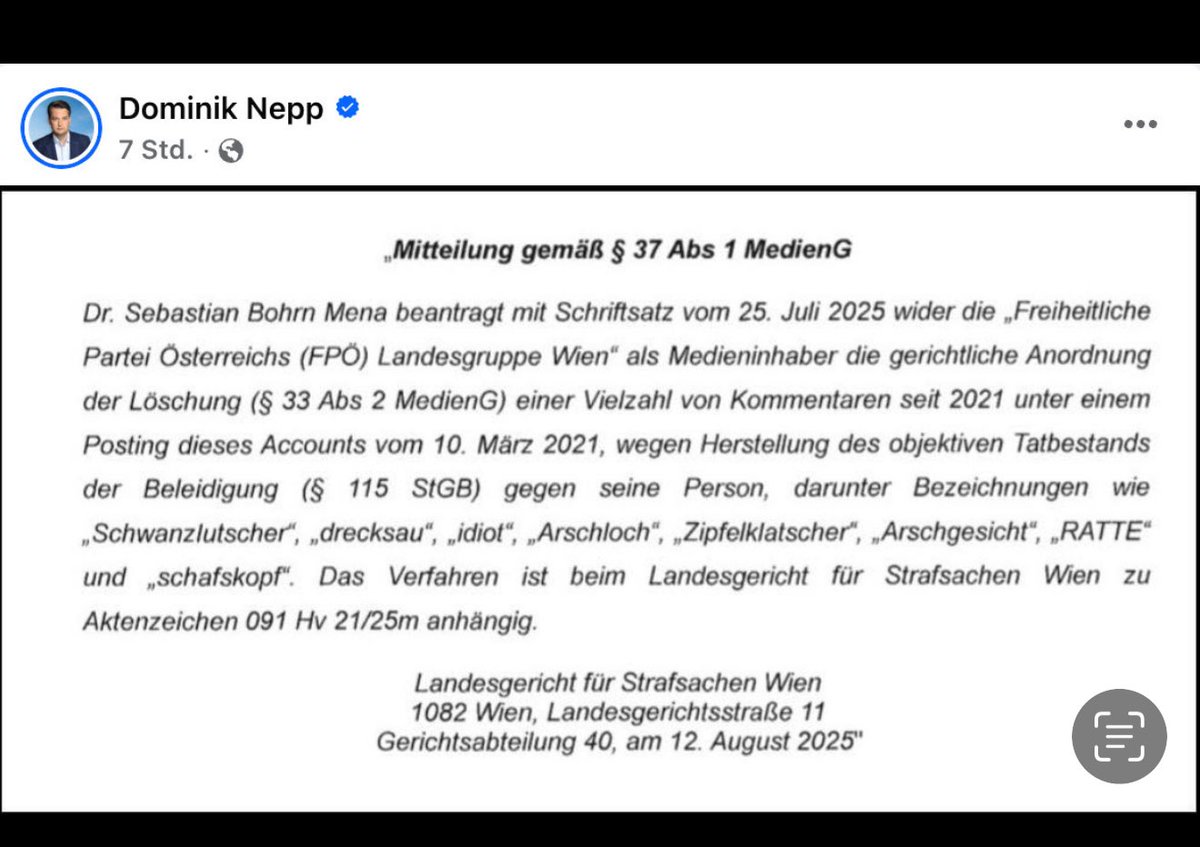 Ninotschka 💙💛 Schutzheilige der Furien (@ninotschka_) on Twitter photo Dominik Nepp hat euch etwas zu sagen. Er hat es extra um 0:01 gepostet, damit es möglichst wenige Leute lesen. Helfen wir ihm doch ein bisschen.
<a href="/VBohrnMena/">Veronika Bohrn Mena</a> Dominik Nepp hat euch etwas zu sagen. Er hat es extra um 0:01 gepostet, damit es möglichst wenige Leute lesen. Helfen wir ihm doch ein bisschen.
<a href="/VBohrnMena/">Veronika Bohrn Mena</a>