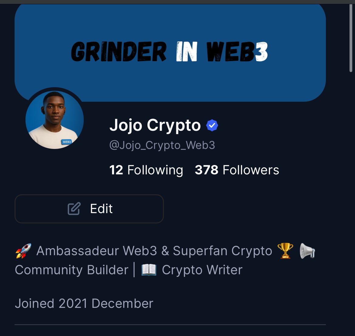 JonisAvohou's tweet image. Gm Gm everyone 

Wow les gars, je n’en reviens pas 🤩
J’ai maintenant l’incroyable badge bleu de @CoinMarketCap 🥳
Et mon compte est en pleine évolution 😍
Un grand merci à @ceciliap_cmc et à toute l’équipe CMC pour m’avoir aidé à acquérir ce badge 
Sans oublier @IssifouIssaka04…