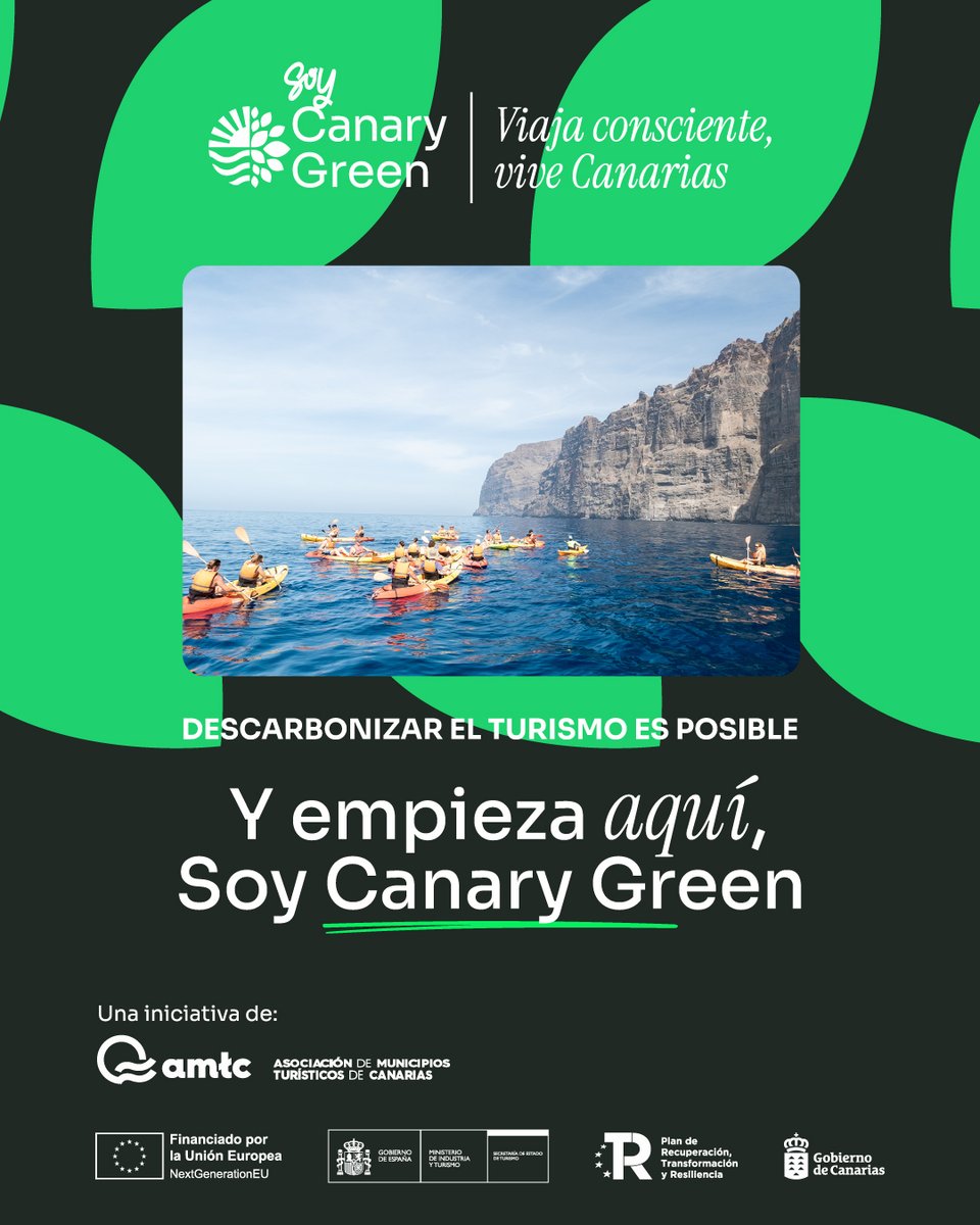 🌿 Cuando los destinos de los municipios se unen, el cambio sí es posible. Desde la AMTC impulsamos la transformación del modelo turístico con acciones concretas de descarbonización a través del proyecto Soy Canary Green. 💡 Verde es el camino.