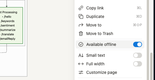 Notion has offline mode now

But do we need to do this per page?

Looks like it's not a full sync