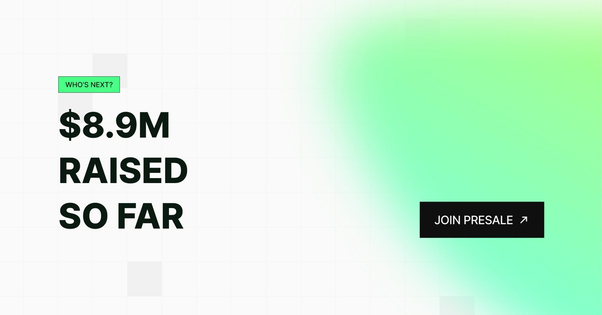 nexchain_ai's tweet photo. $8.9m raised ⚡️

👉 Buy $NEX: https://t.co/LuI2hcIBdS https://t.co/WXbOKiagYE