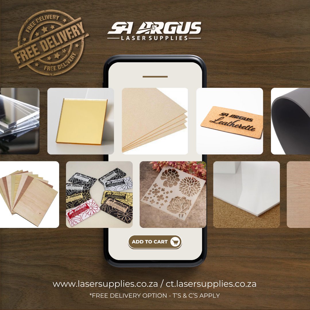 LasersSa's tweet photo. Did you know? https://t.co/vJjTuaocdh / https://t.co/M4FgLFDtEZ offers FREE nationwide delivery (T’s &amp; C’s apply). Shop our wide range of laser materials and supplies.
#lasermaterials #lasercuttingandengraving #FreeDeliveryNationwide https://t.co/mOz30xOctB