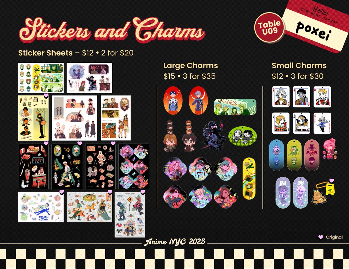 my Anime NYC 2025 (and Saboten Con) catalogue! debuting a couple of new things, but most importantly, my oc sketch zine!!

#anyc2025 #animenyc2025