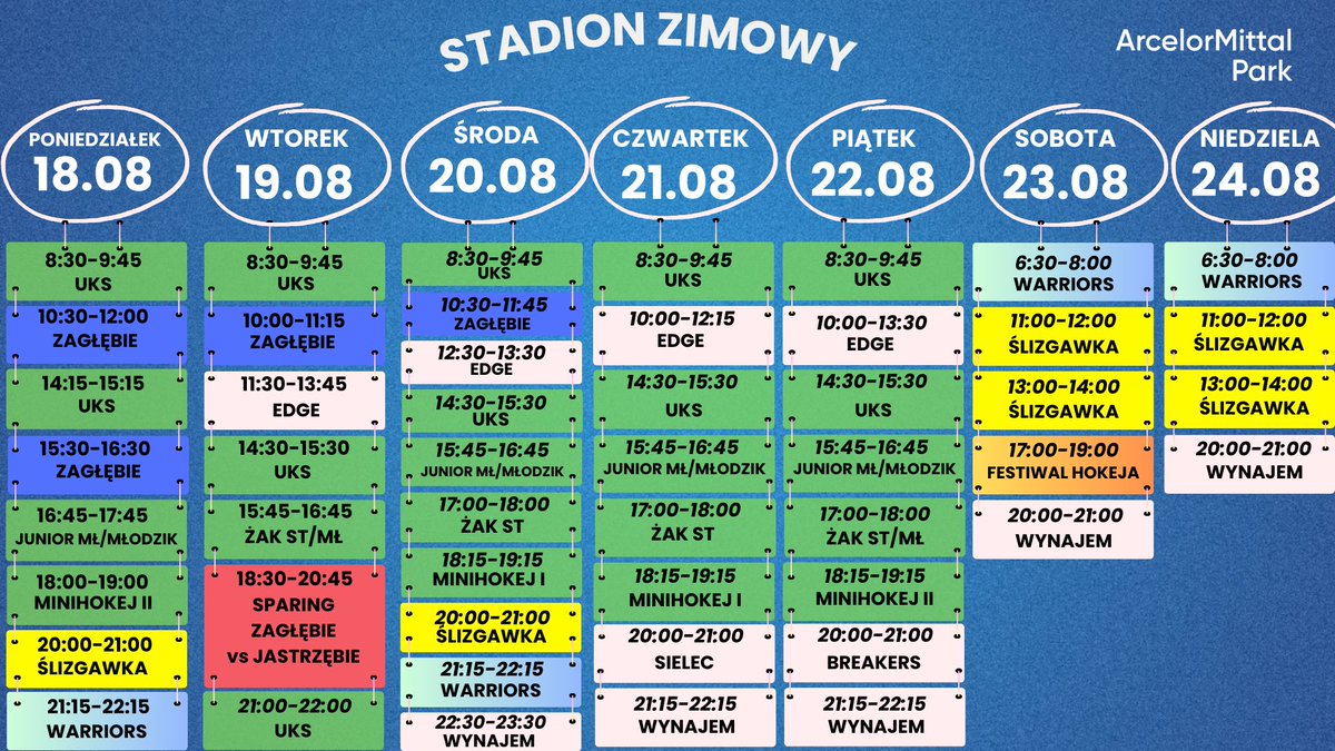 ❄️Plan Stadionu Zimowego ❄️

🎟️Bilety do kupienia on-line:
🌐 sklep.zps-sosnowiec.pl

🏠 Kasa stadionowa czynna 60 minut przed rozpoczęciem ślizgawki.

⛔Wypożyczalnia nieczynna. Prosimy o korzystanie z własnego sprzętu sportowego⛸️