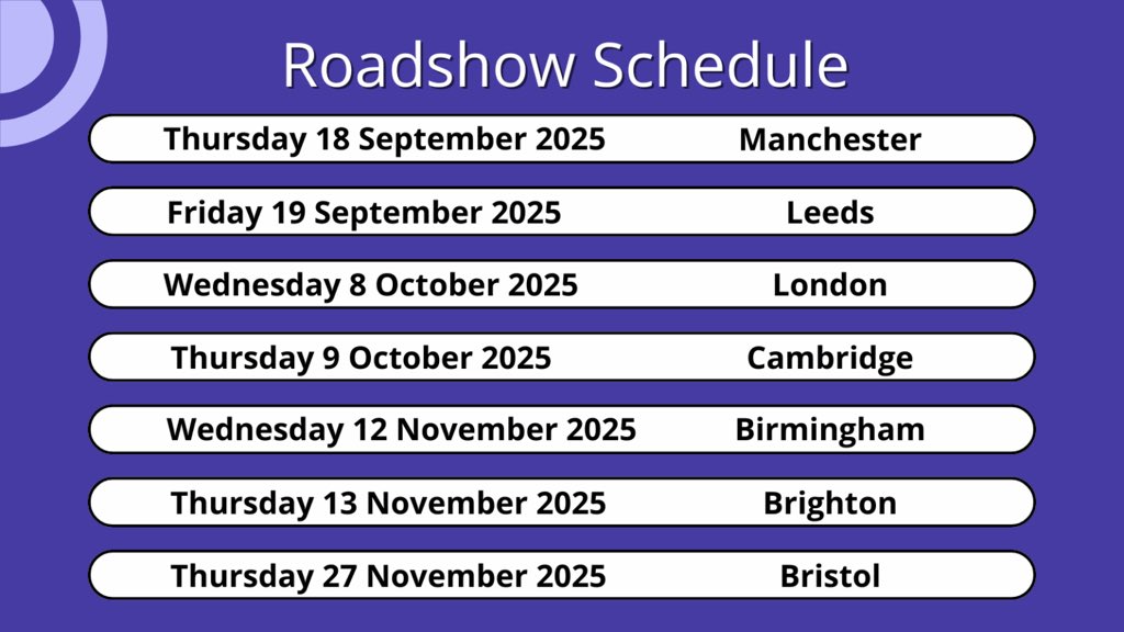 During Sept-Nov, we’re hosting 7 regional events to kickstart our work on tackling ethnicity pay and progression gaps in the NHS. 

The events will present insights and outline effective strategies for improvement.

Book your place as spaces are limited: cdn.jotfor.ms/252013430549045
