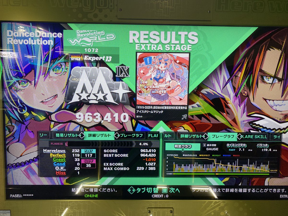 LoveDVa_1's tweet image. #DDR #DDR_WORLD
DDRやってます!
直近の成果です