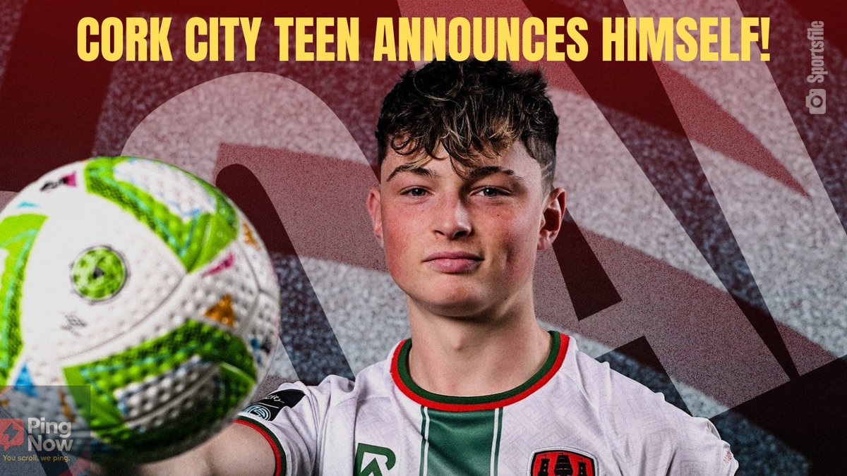 PingNowHq's tweet photo. 17-year-old Matthew Murray just stunned everyoneโscoring in under 2 minutes on his Cork City debut! โฝ๐ฅ This kidโs got real talent. Follow me for more hidden football stories & highlights on IG PingNowHq & Tiktok๐ PingNowHq #MurrayMagic #TeenTalent #FAICup https://t.co/wlAg8Q100Q
