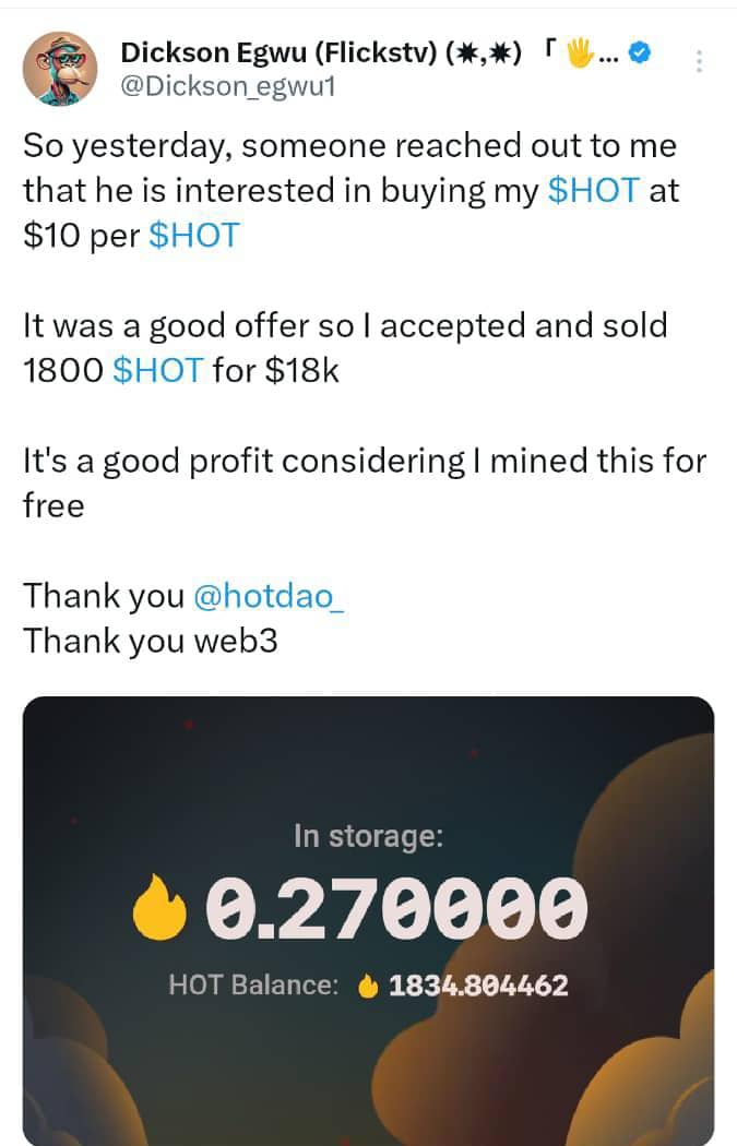 Hope you are still mining your hot