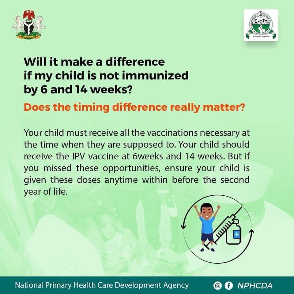 NphcdaNG's tweet image. It is our shared responsibility to work jointly by ensuring that children who missed essential vaccines are brought up to date with their immunization.  

#SupportImmunization