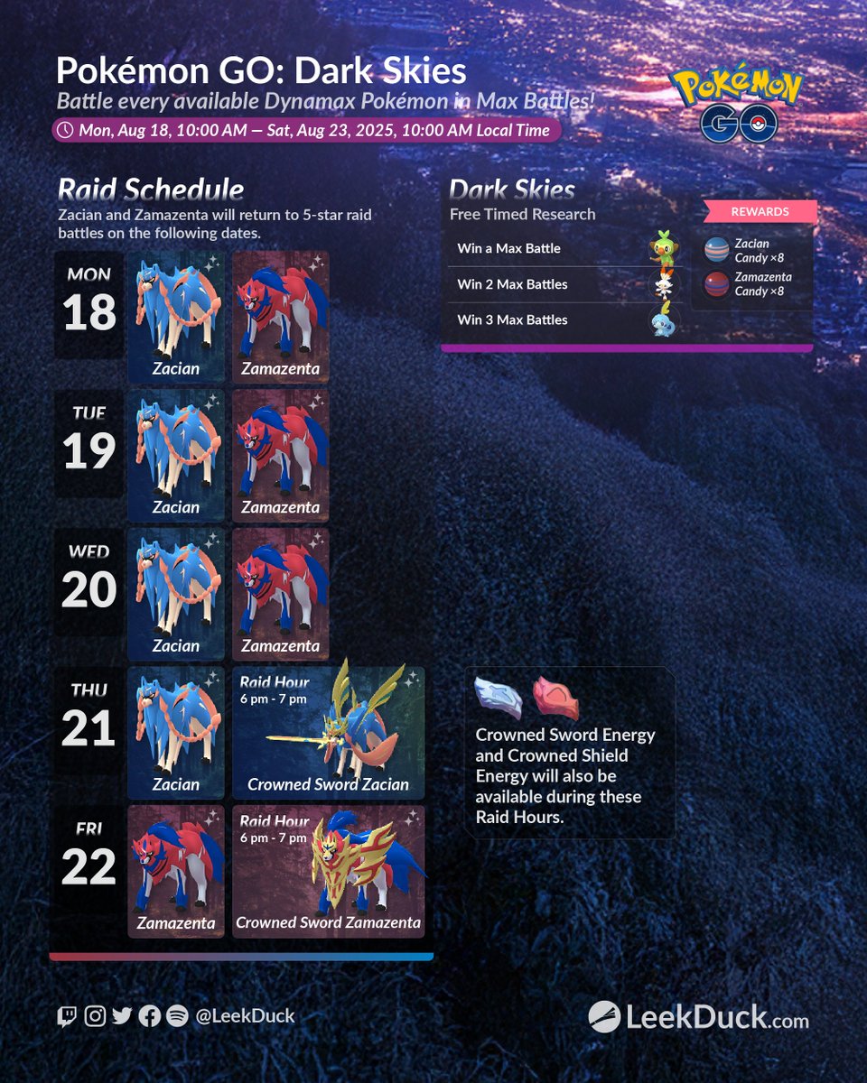 Dark Skies event in Pokémon GO 

Full Details: leekduck.com/events/dark-sk…