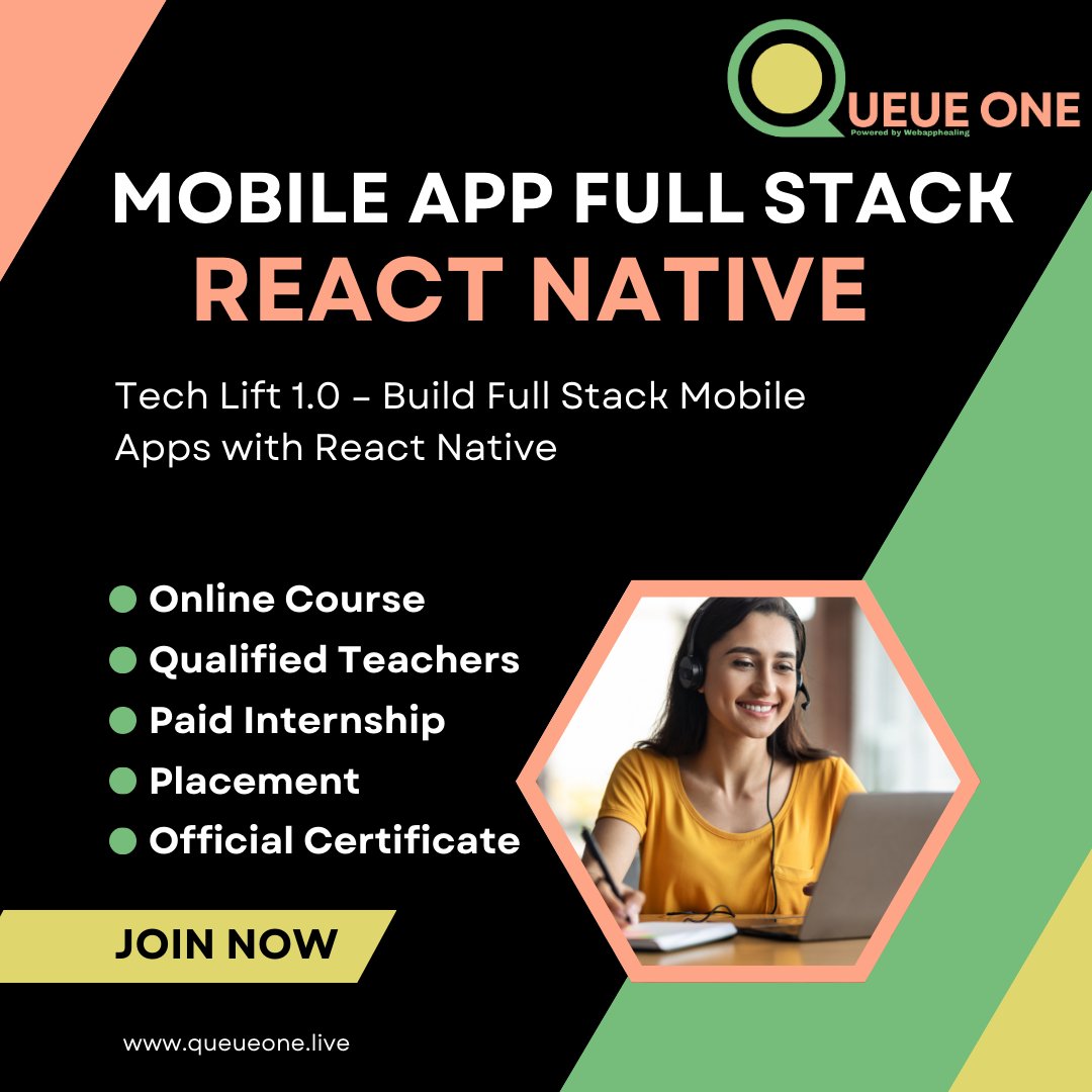 queueonee's tweet image. 🚀 Tech Lift 1.0 – Full Stack Mobile App Development- React Native
Turn your ideas into reality! 💡📱

#TechLift #ReactNative #FullStackDeveloper #MobileAppDevelopment #CodeYourFuture #webapphealing #queueone #LearnToCode #AppDevelopment #CareerGrowth #TechSkills #JobReady