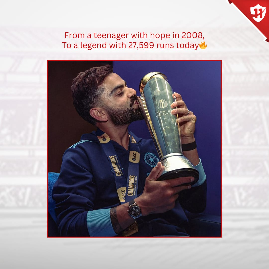 Vision11ofc's tweet image. The rise we’ll never forget ❤️

#Vision11 #CricketUpdate #ViratKohli