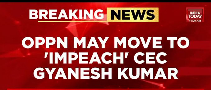 Impeach CEC
Impeach CJI
Impeach VP
Impeach PM
Impeach HM
Impeach CAG
Impeach HC judges
Impeach Governors
Impeach President

Impeach everyone who doesn't toe the Nehru-Gandhi dynasty's diktats. 

Classic case of attacking the umpire when asked to play by the rules.