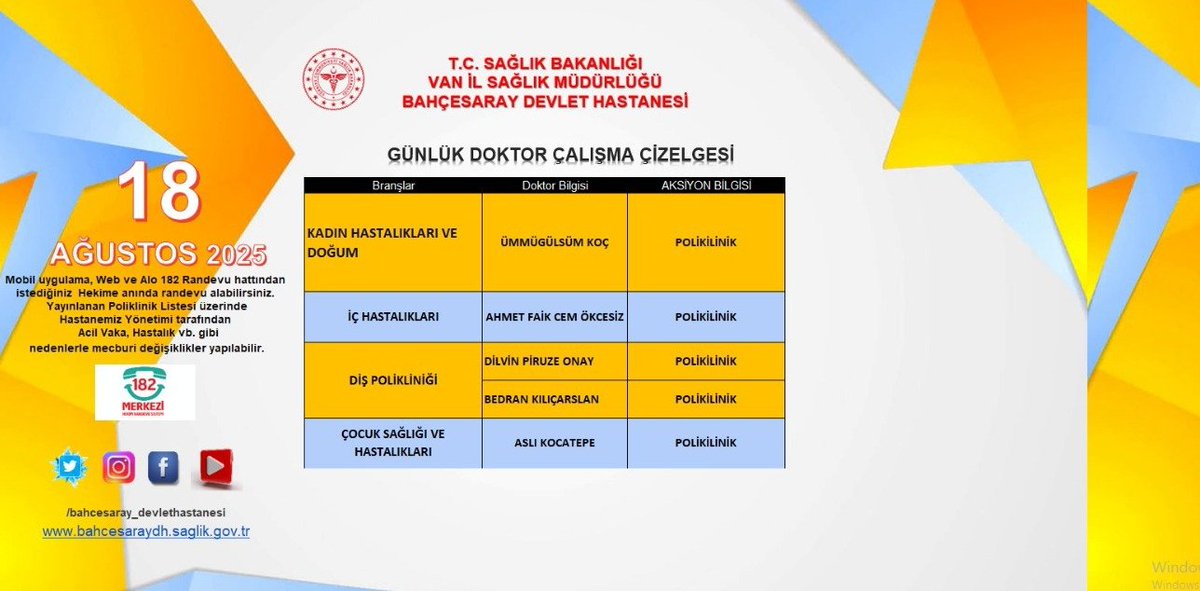 Bahçesaraydevlethastanesi (@bsdhvan) on Twitter photo 