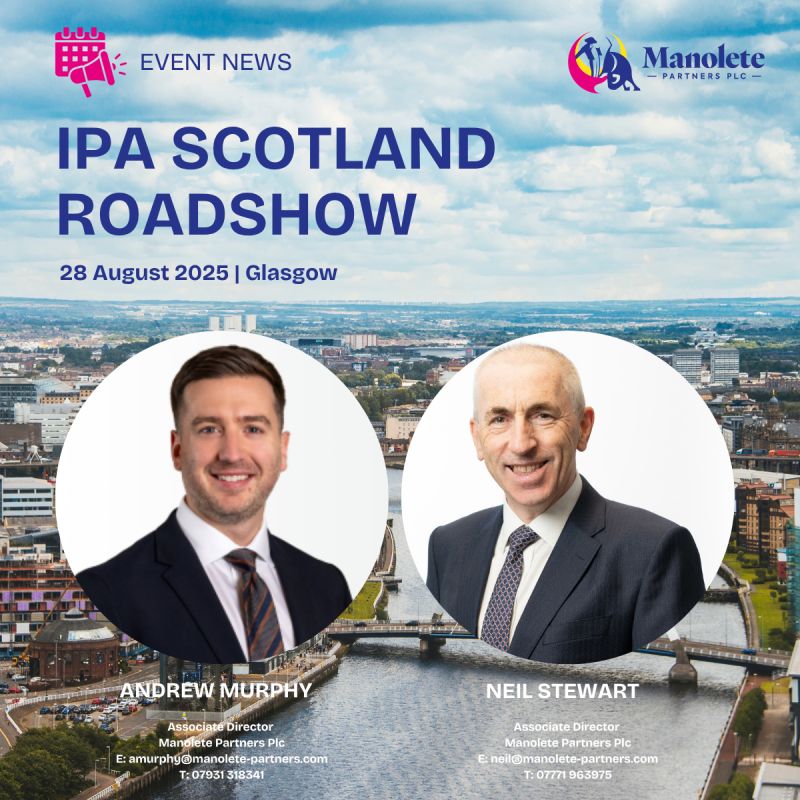 Manolete Partners Plc (@manoleteplc) on Twitter photo As Principal Sponsors of the <a href="/IPAssociation/">Insolvency Practitioners Association (IPA)</a> , we're delighted to support their upcoming Scottish Roadshow on 28 Aug where Manolete's, Andrew Murphy and Neil Stewart will take to the stage for a session. 
𝐌𝐞𝐝𝐢𝐚𝐭𝐢𝐨𝐧 – 𝐂𝐥𝐚𝐬𝐡 𝐨𝐟 𝐒𝐭𝐫𝐚𝐭𝐞𝐠𝐢𝐞𝐬 As Principal Sponsors of the <a href="/IPAssociation/">Insolvency Practitioners Association (IPA)</a> , we're delighted to support their upcoming Scottish Roadshow on 28 Aug where Manolete's, Andrew Murphy and Neil Stewart will take to the stage for a session. 
𝐌𝐞𝐝𝐢𝐚𝐭𝐢𝐨𝐧 – 𝐂𝐥𝐚𝐬𝐡 𝐨𝐟 𝐒𝐭𝐫𝐚𝐭𝐞𝐠𝐢𝐞𝐬