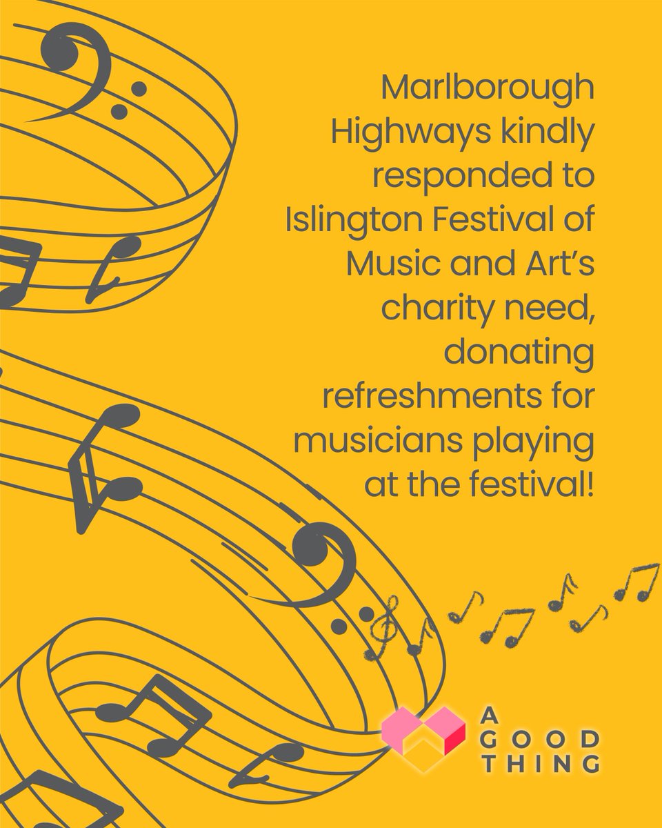 agoodthing_uk's tweet photo. Musical match made! 💗 

🎹 When the Islington Festival of Music and Art put out a request via our 'charity needs' feature for refreshments to support their musicians, Marlborough Highways was quick to respond generously! 

Read the whole scoop👉 https://t.co/KENoSxbVzE https://t.co/6OlSusYwcD