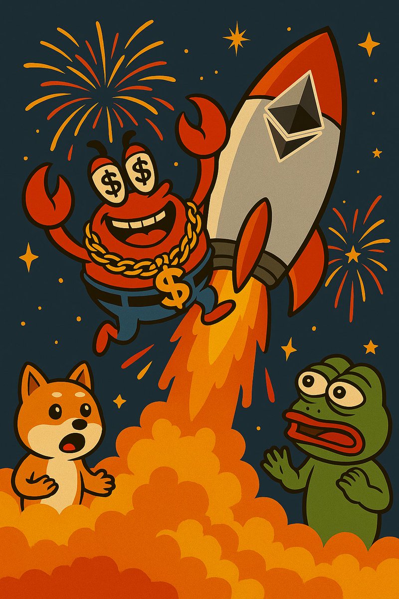 When $GRK lights the fuse… there’s no stopping the moon mission 🌕🚀
Shiba 🐕 and Pepe 🐸 can only watch as #KrabArmy takes off! 🦀💸
#GreedyKrab #ETH #MemeCoinSeason