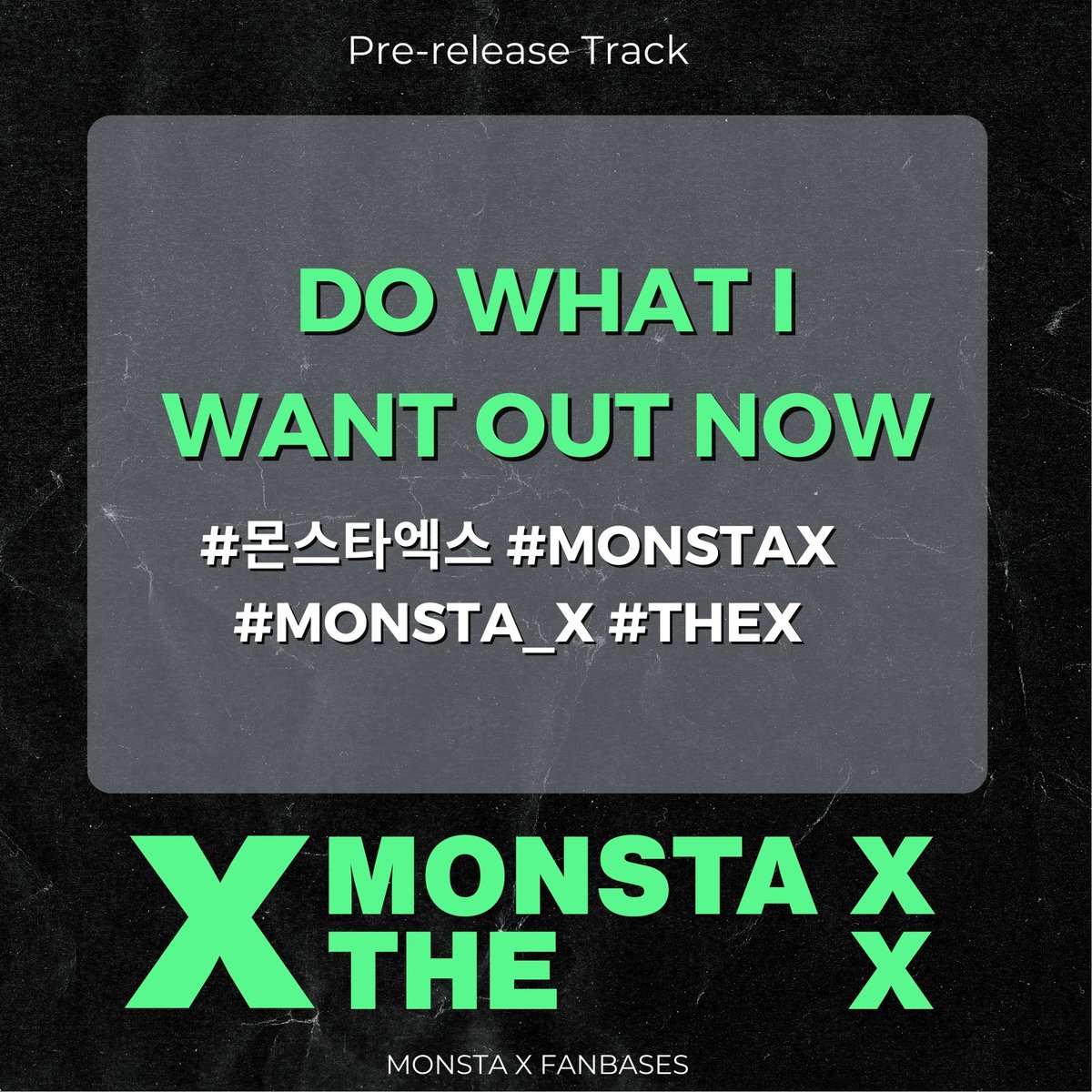 [ #MONSTAX HASHTAGS EVENT]

Don't forget to join us in trending. We'll start later at 5:30PM KST.

Check poster for tagline 🔥

TAGLINE - DO WHAT I WANT OUT NOW

#몬스타엑스 #MONSTAX #MONSTA_X #THEX <a href="/OfficialMONSTAX/">몬스타엑스_MONSTA X</a> #DoWhatIWant #DWIW